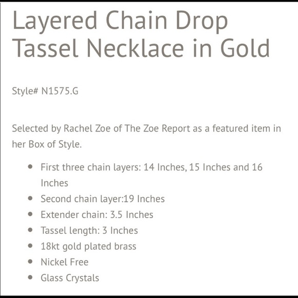 :: Ettika Chloe Gold Tassel Necklace - Picture 8 of 8